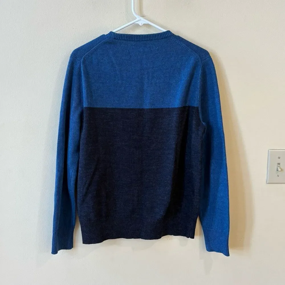 J Crew Cotton-wool colorblock crewneck sweater
